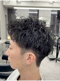 ピンパーマスパイキーショート縦落ちパーマフェザーパーマ
