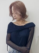 ニコフクオカヘアーメイク(NIKO Fukuoka Hair Make)&nbsp;[NIKO]ハイトーンボブ/ピンクベージュ/ダブルカラー/ブリーチ