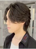 調布メンズパーマシャドウパーマシースルーマッシュウルフゆるめ