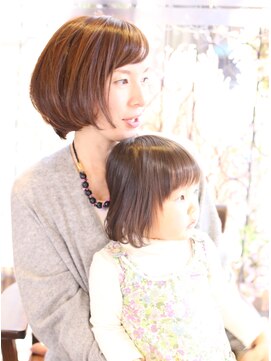 ヘアーデザイン リント(hair design Rinto) 大人ボブ|親子撮影◎20代30代40代50代