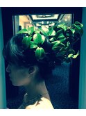 椿のヘアセット