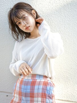 ネオリーブカフ 鶴ヶ峰店(Neolive caff) 切りっぱなし 濡れ髪風 外ハネミディアム /鶴ヶ峰 Neolive