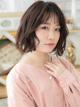 カバーヘアアンドスパ ブリス 浦和(COVER HAIR&SPA bliss) 大人ハイライトくせ毛風ボブシースルー前髪c5浦和20代30代40代