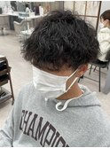 メンズ 波巻きパーマ