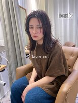 アンス 大阪梅田(ANs.)&nbsp;20代 30代 40代 セクションカラー ミルクチョコレート 外ハネ