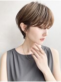 大人可愛い20代30代40代50代小顔ショートボブ丸みショートくびれ
