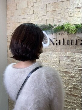 ナトゥーラ 八事店(Natura) 30代40代ナチュラルカラーミディアムボブスタイル