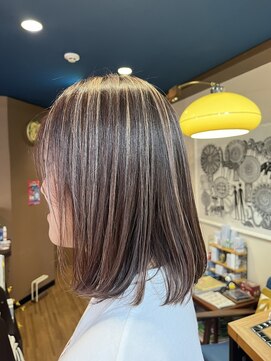 ラル ヘアデザイン(ral hair design) ピンクベージュ×ハイライト