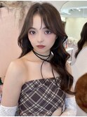 #44/韓国/韓国風/レイヤーカット/後れ毛/くびれヘア/前髪/表参道