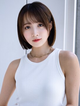 エインアンリー 表参道(AIN.ANLY.) ☆ぱっつん前髪薄めバング長めバング切りっぱなしボブミニボブ