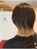ウルフ,インナーカラー,シルバーベージュ