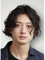 ゼンコー アオヤマ(ZENKO Aoyama)&nbsp;黒髪×ミディアム×ルーズパーマ【表参道/青山/メンズ/パーマ】