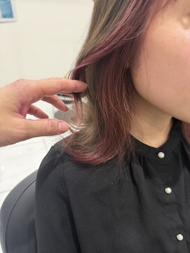 ヘアーデザイン ジェルム(Hair Design germe) イヤリングカラー ローズピンク  MAYUKO