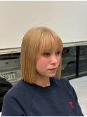 別府ショートボブ顔まわりレイヤーカット髪質改善カラー