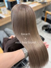 アース 武蔵境店(HAIR & MAKE EARTH)&nbsp;武蔵境で叶えるミルクティーブロンド×艶ストレート｜