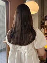 マルソー&nbsp;岡山ブラウンカラー顔まわりレイヤーカット髪質改善カラー