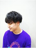 ミディアムマッシュ×セミウェットウェーブ