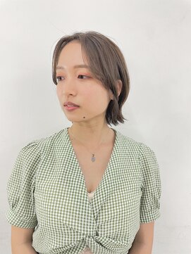 エンドリンク(endlink) くすみグレージュ×外ハネボブ