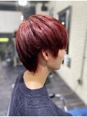 メンズブリーチなしワインレッドカラー