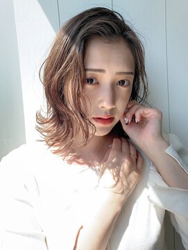 アイティーバイアルバム 八王子店(IT by ALBUM) ナチュラルブラウンミディ_アースカラーくびれヘア_58923