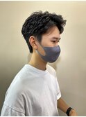 73アップバング　ツーブロ