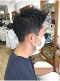 MEN'S HAIR  センターパート　ツイストスパイラル　コンマヘア