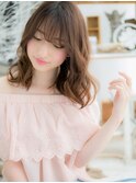 フェザーバングくせ毛風セミディくびれヘアh2越谷20代30代40代