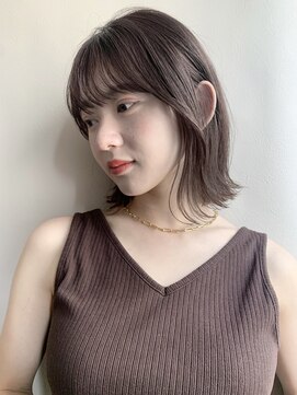 ノラ ギンザ(NORA GINZA) 斜めバンググレージュカラーシルキーベージュ