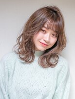 リール 銀座(R'EEL) 大人可愛い☆垢抜け薄め前髪×艶髪グレージュ