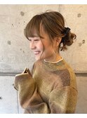 イヤリングカラーの映えるアレンジ