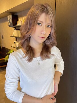 サニー 渋谷(SUNNY) ピンクミルクティーベージュ、ハイライト、バレイヤージュ