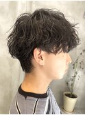 メンズパーマ 波巻きスパイラルツイストニュアンス メンズカット