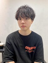 乾かすだけでキマる髪/黒髪メンズフェザーパーマ