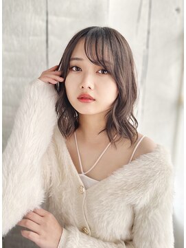 《30代～大人透明感》白髪ぼかしハイライト＋艶カラー