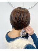 大人可愛い30代40代50代小顔◎マッシュショート丸みショート