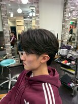 ヘアーメイク ロージー 北18条店(HAIR MAKE ROSY) かき上げヘア七三ヘアツーブロックメンズ波巻きスパイラルパーマ