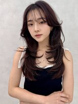アッシュ 新杉田店(Ash)&nbsp;新杉田レイヤーカット韓国ダブルカラー顔周り前髪カットボブ