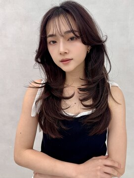 アッシュ 新杉田店(Ash) 新杉田レイヤーカット韓国ダブルカラー顔周り前髪カットボブ