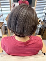 グラッシー センター北店(GLASSI) 白髪ぼかしハイライト★アッシュグレージュ★ショートボブ★坂田