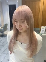 テトラ バイ ネオリーブ 横浜西口店(tetra by neolive)&nbsp;ハイトーン　ペールピンク　ロングレイヤー　ケアブリーチ横浜★