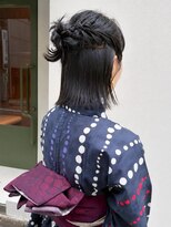 ベホブ(Behov) ボブヘアハーフアップ浴衣アレンジ×浴衣着付け