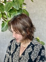 モア ヘアー ラウンジ ハザール 羽沢国大前店(moa hair lounge/ HAZZAR)&nbsp;透け感ベージュ×くびれボブ