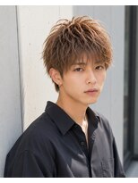 MEN's Baguz MEN'Sカット/ MEN'Sパーマ/ MEN'Sカラー ブラウン束感ニュアンスパーマメンズマッシュ