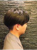 センターパート×ツーブロック