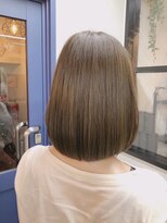 ニット 銀座(knit)&nbsp;コスメストレート/切りっぱなし肩上ボブ/かき上げヘア【knit秦】