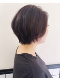 [BEHIVE 高橋]暗めパープルブラウン　大人ショートボブ