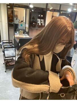 ラフ 難波店(LAFF) #黒髪#ボブルフ#ネビージュ#小顔#ワンレン