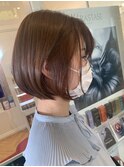 ミニボブ×大人ブラウン