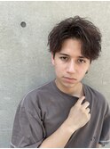 【大人前下がりマッシュナチュラルツイストスパイラルパーマ】