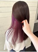インナーカラー/パープルピンク/ブリーチカラー/韓国/熊本美容室